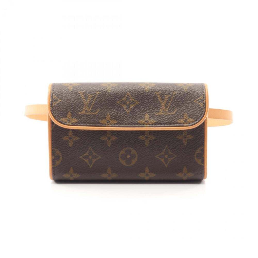 LOUIS VUITTON Authentic Brown Monogram Leather Pochette Fanny Pack - Picture 1 of 10